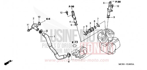 TUYAU D'EAU XL650V2 de 2002